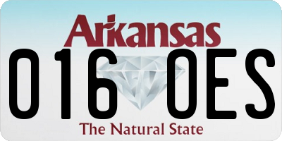 AR license plate 016OES