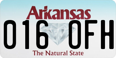 AR license plate 016OFH