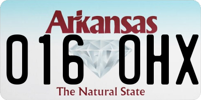 AR license plate 016OHX