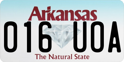 AR license plate 016UOA