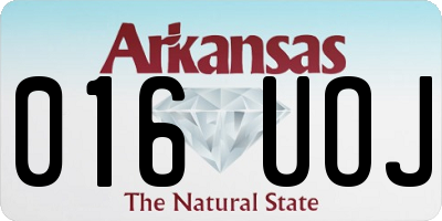 AR license plate 016UOJ