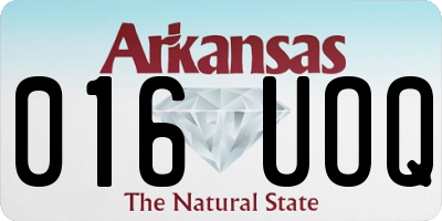 AR license plate 016UOQ