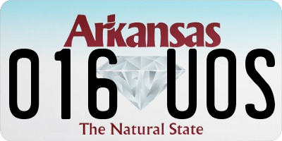AR license plate 016UOS