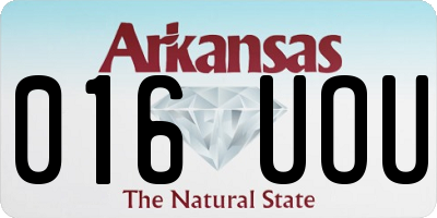 AR license plate 016UOU