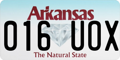 AR license plate 016UOX