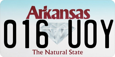 AR license plate 016UOY