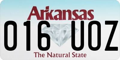 AR license plate 016UOZ