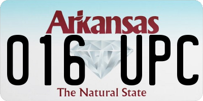 AR license plate 016UPC