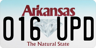 AR license plate 016UPD