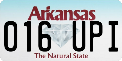 AR license plate 016UPI