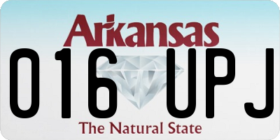 AR license plate 016UPJ