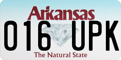 AR license plate 016UPK