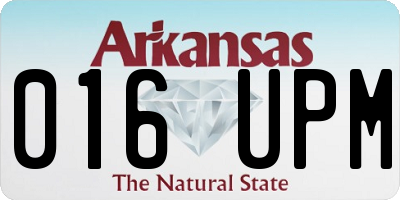 AR license plate 016UPM