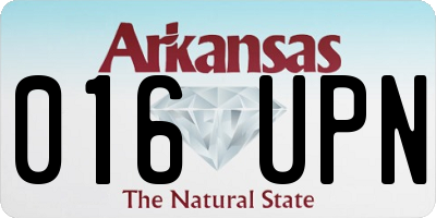 AR license plate 016UPN