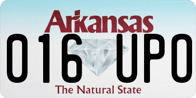 AR license plate 016UPO