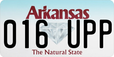 AR license plate 016UPP