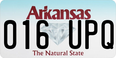 AR license plate 016UPQ