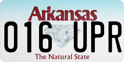 AR license plate 016UPR