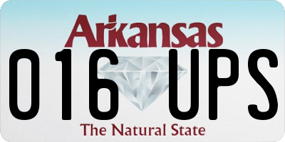 AR license plate 016UPS
