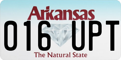 AR license plate 016UPT