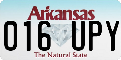 AR license plate 016UPY