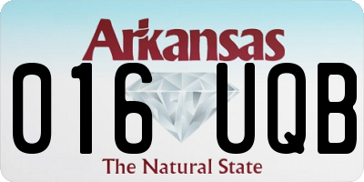 AR license plate 016UQB