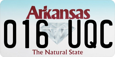 AR license plate 016UQC