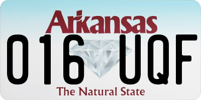 AR license plate 016UQF
