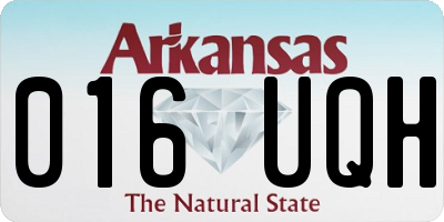AR license plate 016UQH