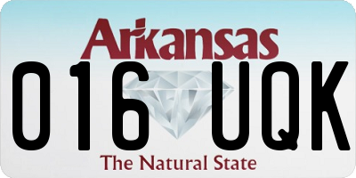 AR license plate 016UQK