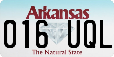 AR license plate 016UQL
