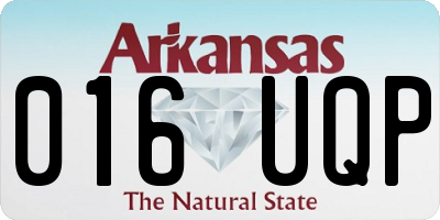 AR license plate 016UQP