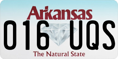 AR license plate 016UQS