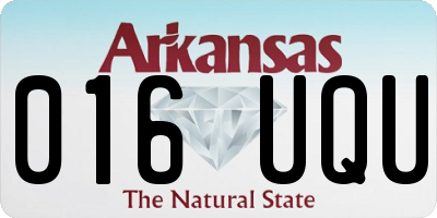 AR license plate 016UQU