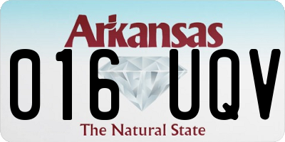 AR license plate 016UQV