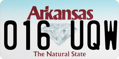 AR license plate 016UQW