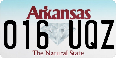 AR license plate 016UQZ