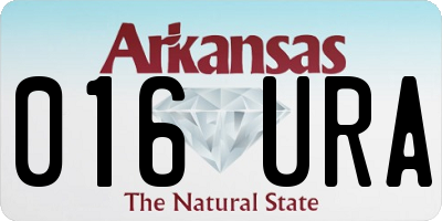 AR license plate 016URA