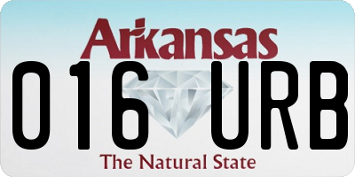 AR license plate 016URB