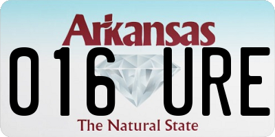 AR license plate 016URE