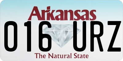 AR license plate 016URZ