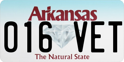 AR license plate 016VET