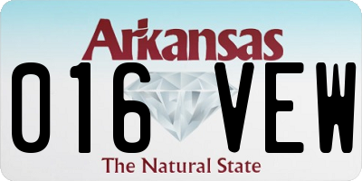 AR license plate 016VEW