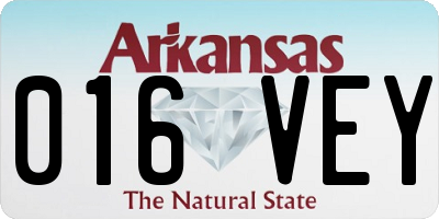 AR license plate 016VEY