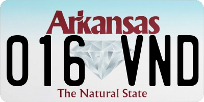 AR license plate 016VND