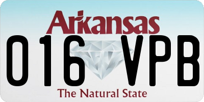 AR license plate 016VPB