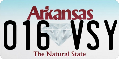AR license plate 016VSY