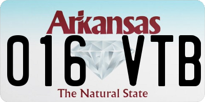 AR license plate 016VTB