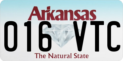 AR license plate 016VTC