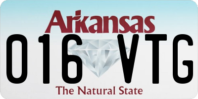 AR license plate 016VTG